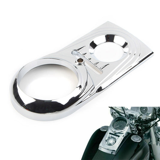 Dash Panel Insert Cover Cap Fit for Harley Softail FLSTC Street Glide Silver Q