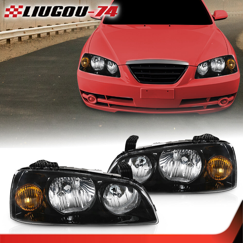 Black headlights, front corner headlights assembly suitable for 04-06 for Hyundai for Elantra - v