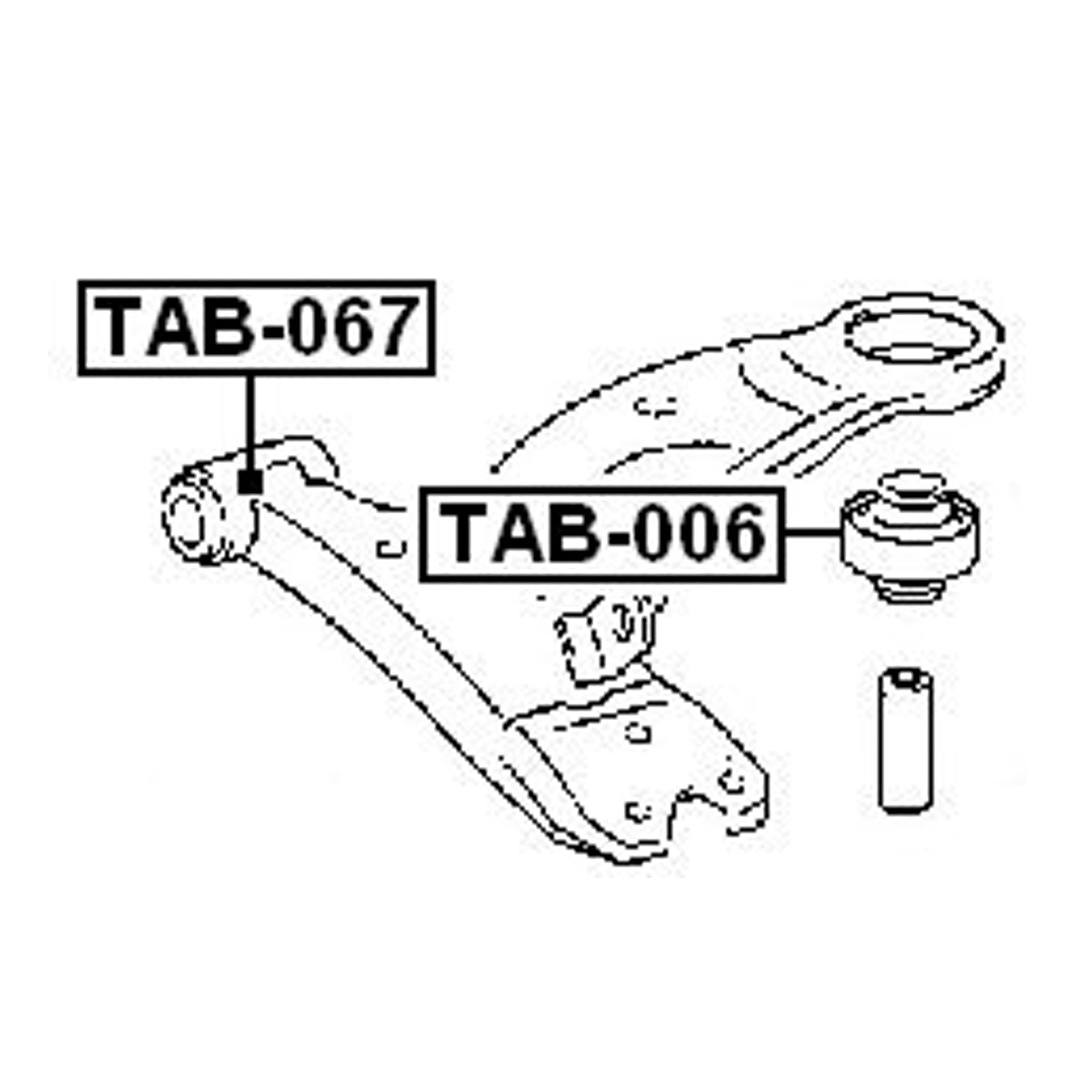 2xTAB-006 Front decompression arm bushing suitable for Carina Corona Carina 92-02- n