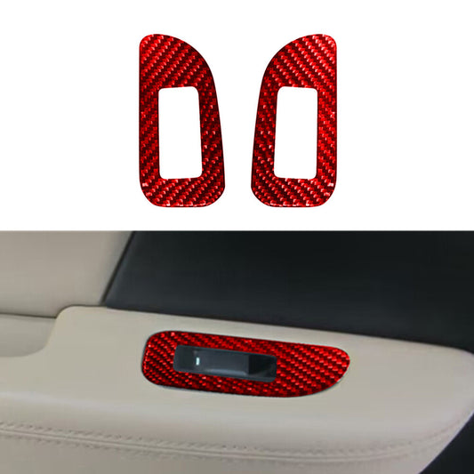 Red Carbon Fiber Center Climate Control Panel Trim For Celica 2001-2005 v