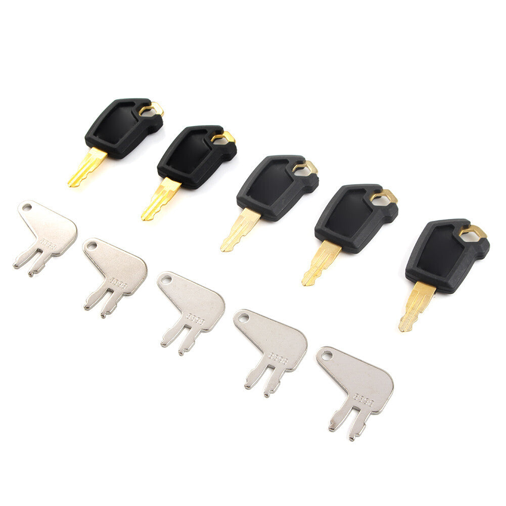 Equipment Ignition Key Set 10 Keys W/Ring Fit Cat padlocks Dozers 5P8500 8H-5306 Q