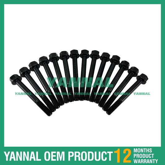 1 set of cylinder head bolts 119515-01200, suitable for 3TNV70 excavator engine parts.