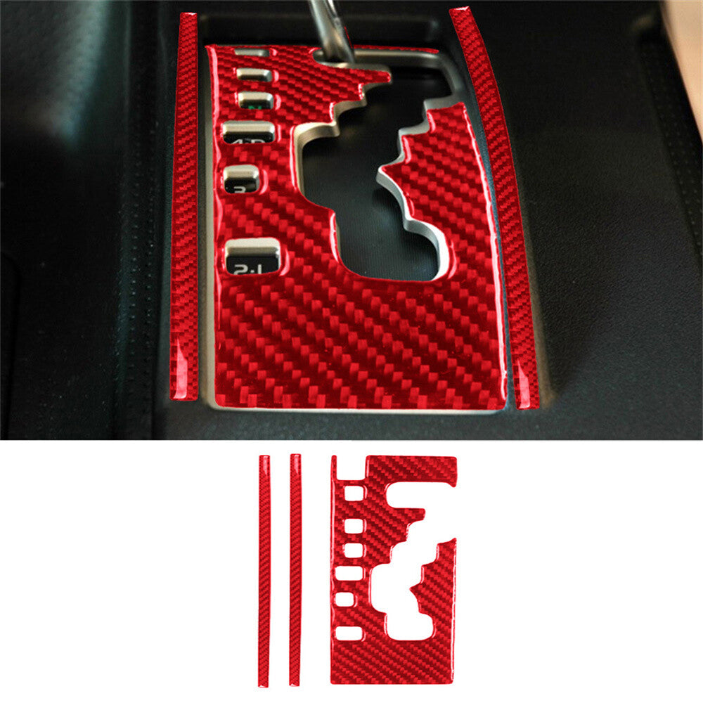 Red Carbon Fiber Automatic Console Gear Shift Trim For Toyot@ FJ Cruiser 2007-21