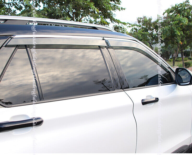4Pcs for Ford Explorer 2020-22 Window Sun Vent Visor Rain Guard Sun Rain Shield