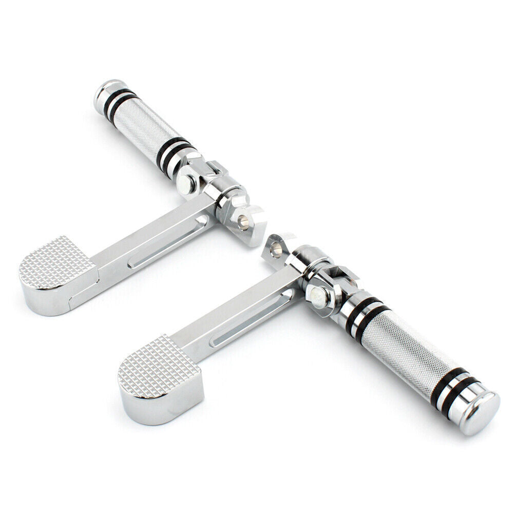 Footrest Footpegs With Heel Rest Chrome Fit for Harley Sportster XL 883 1200 Softail