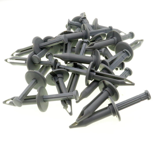 20-piece pack of 10mm bumper and wheel well liner push-type retainer clips for Honda and for Acura