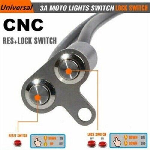 12V Motorcycle Handlebar Fog Lights Switch Dual On-Off Waterproof IP65 Q