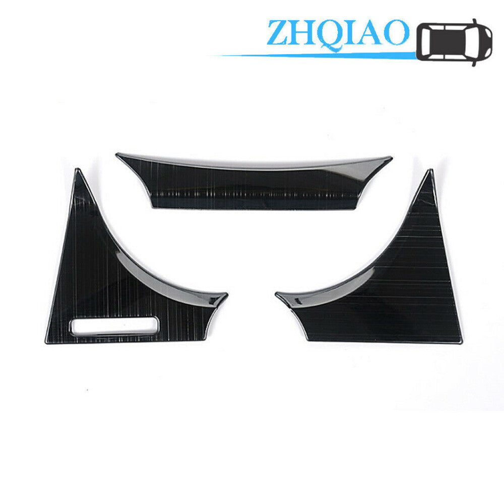 3x Black Titanium Dashboard Meter Cover Molding Trims Fit for Toyota for Camry 2018-2023