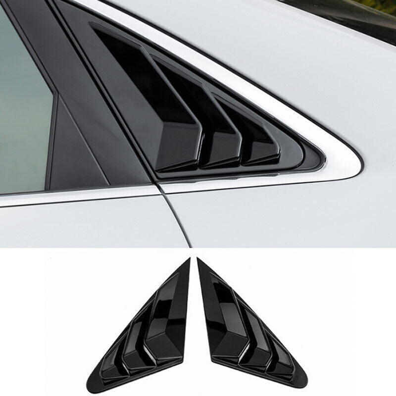 for Audi A4 2017-2024 ABS Black Side Window Louver Shutter Molding Cover Trim 2P