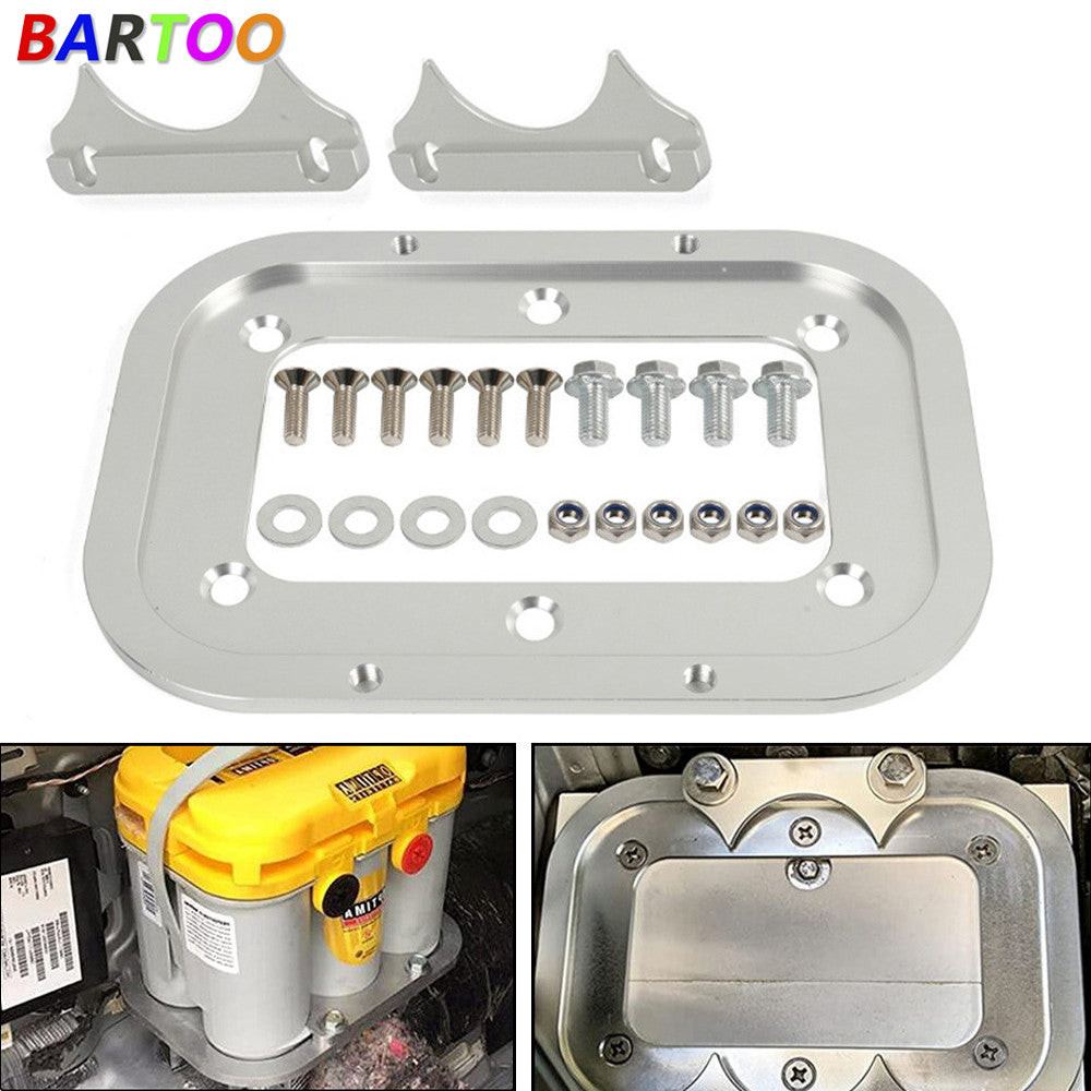 For Optima Battery 34/78 Billet Aluminum Battery Relocation Tray Hold Down Mount Q
