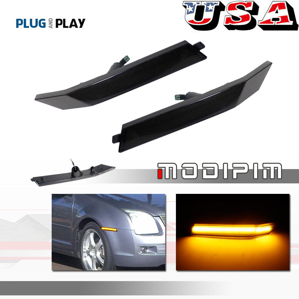 [Plug and Play] Amber Front Side Marker Lights for 06-09 for Fusion and for Mercury Milan - v