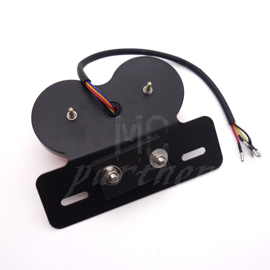 Motorcycle Red LED Twin Dual Tail Turn Signal Brake License Plate Light Q
