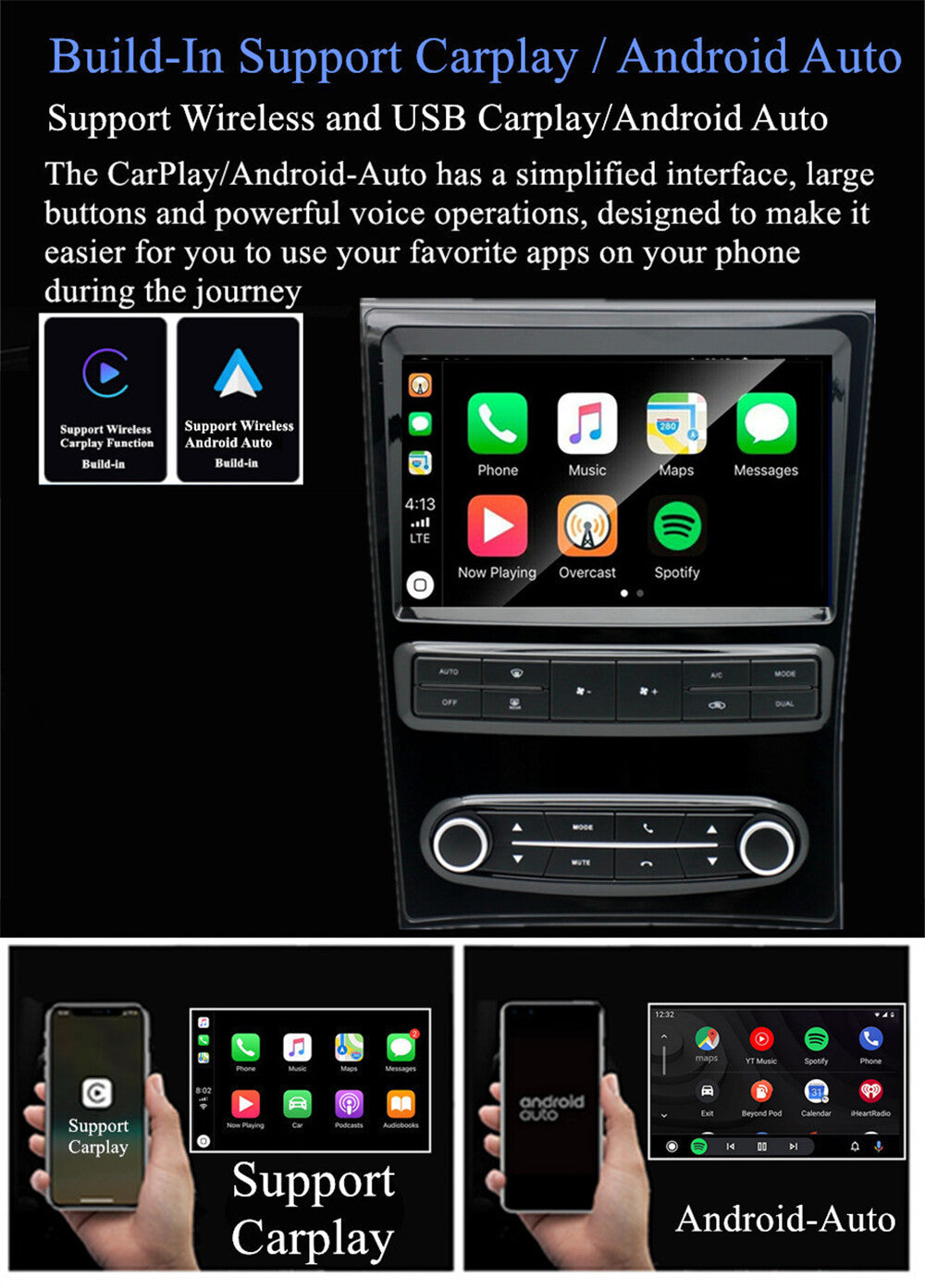 9 Stereo Radio Head Unit for Lexus GS300 GS400 GS430 1998-2005 Carplay 4+32GB