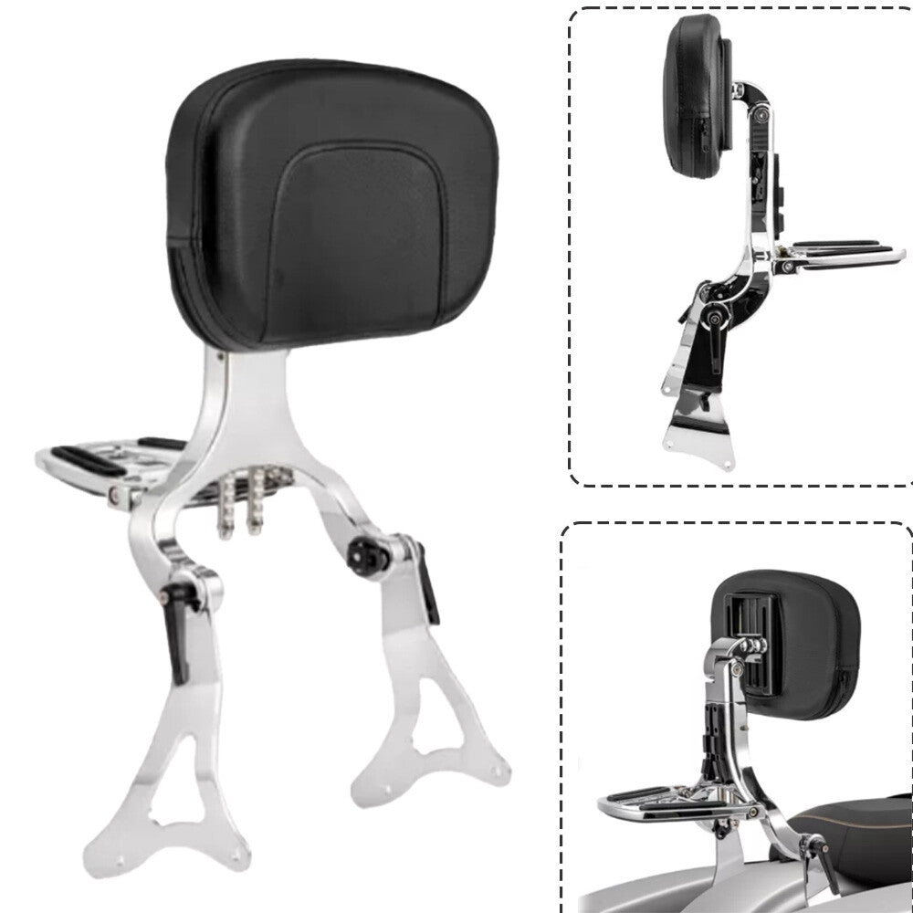 Adjustable backrest Sissy bar luggage rack for Harley Road Glide FLTRX 2015-2024 n