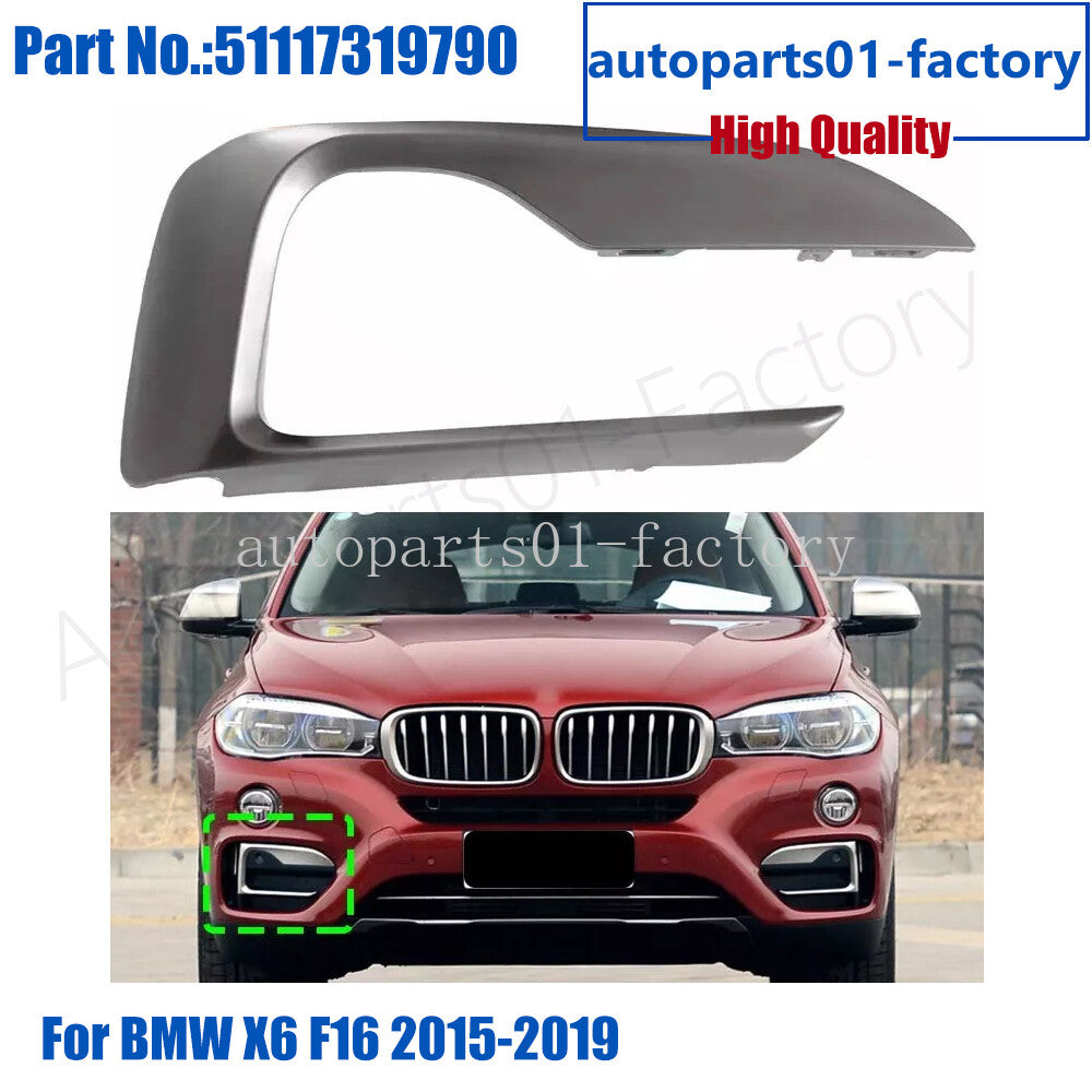 51117319790 Right Front Bumper Outer Grille Bezel Trim for BMW X6 F16 2015-2019