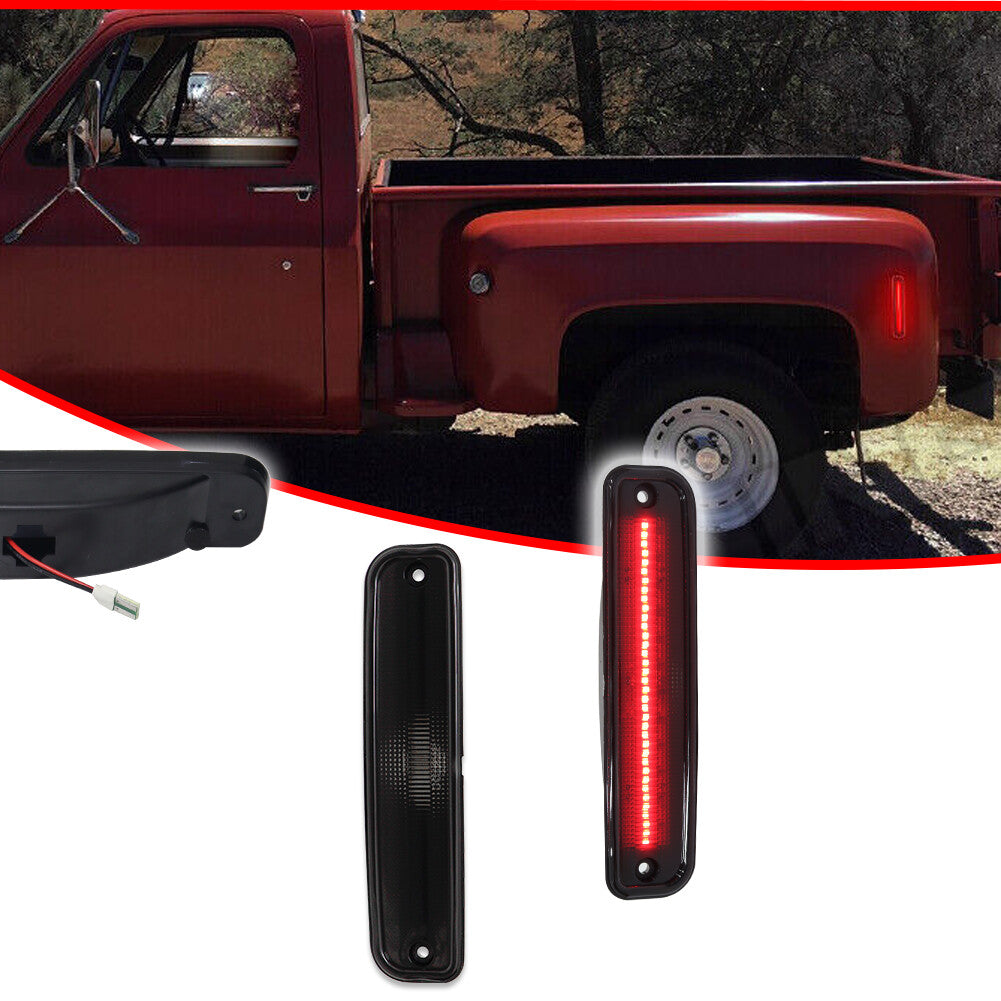 Side marker lamp set is suitable for 73-80 Blazer Suburban Jimmy GM pickup with red LED- v