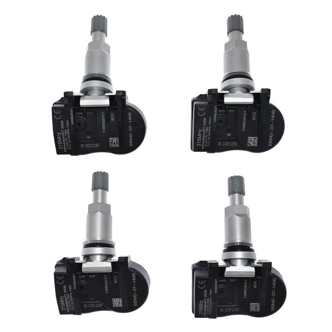 Four tire pressure sensors suitable for Mazda 2, 3, 5, 6, CX-7, CX-9, MX-5 315MHz BBM237140B