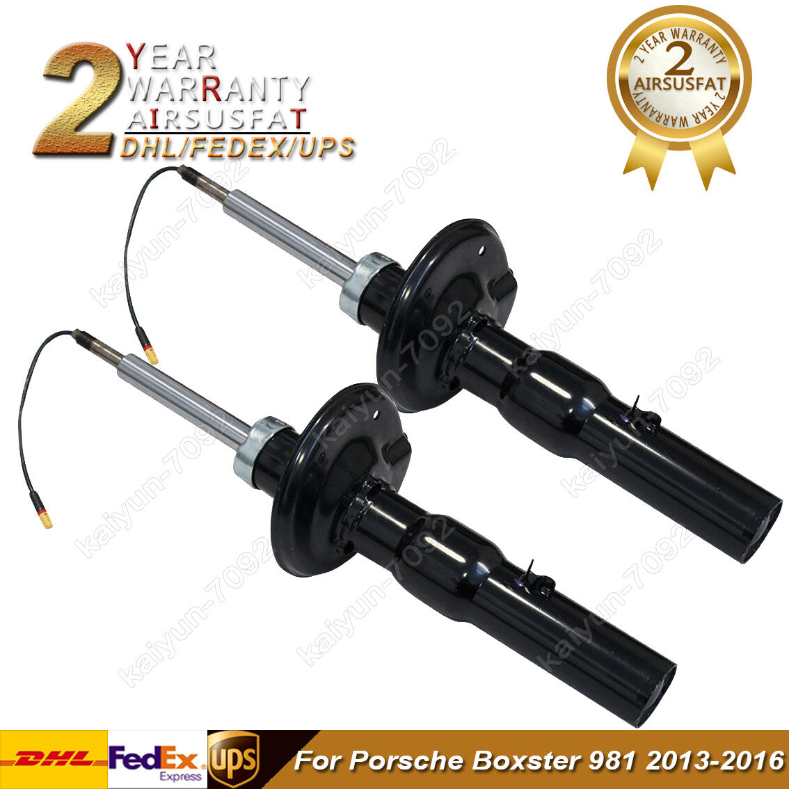 2x Rear LeftRight Shock Absorber Core for Porsche 981 2013-2016 w/ PASM