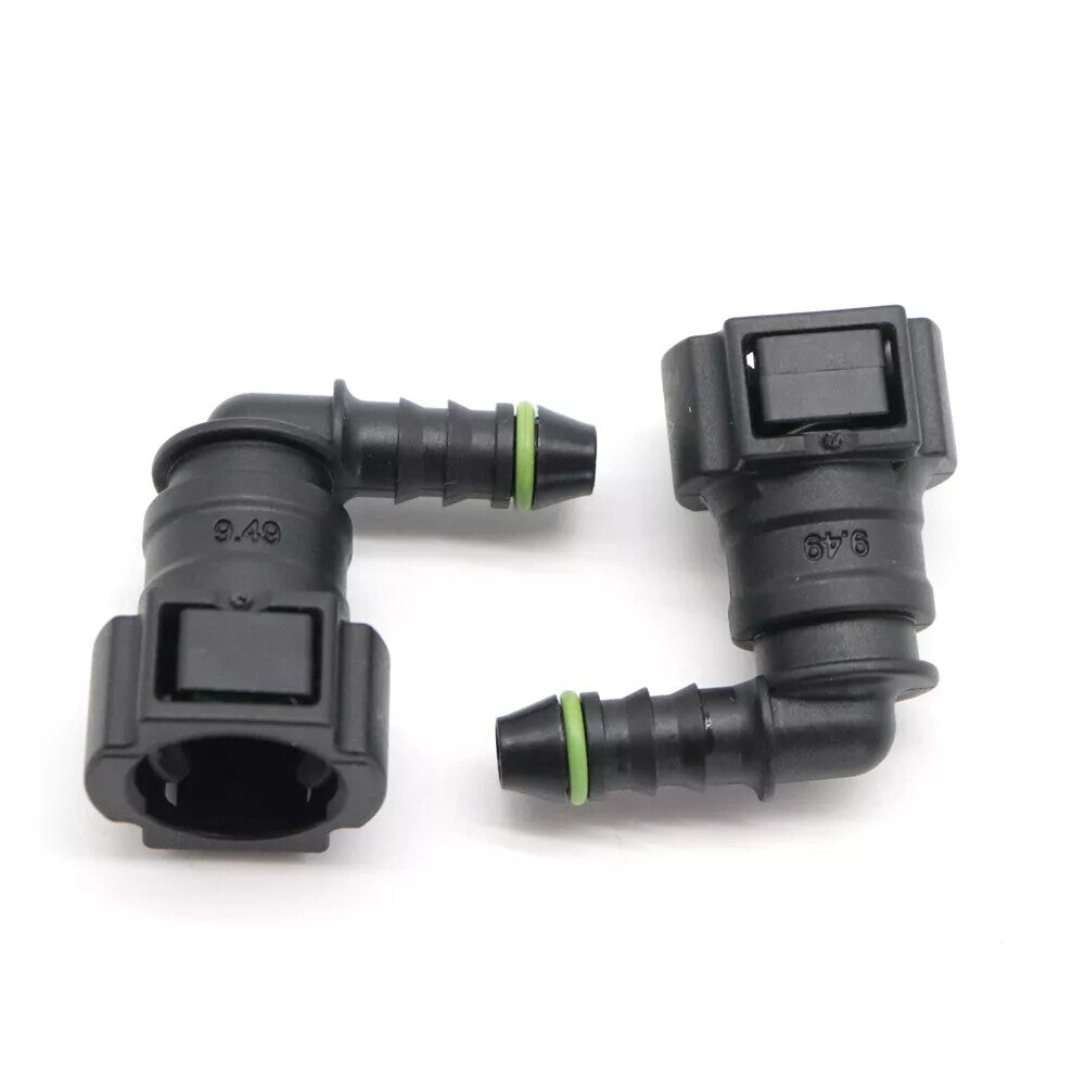 9.49mm ID6 8x6 90¡ã 2PCS New Fuel Line Hose Pipe Quick Release Female Connector Q