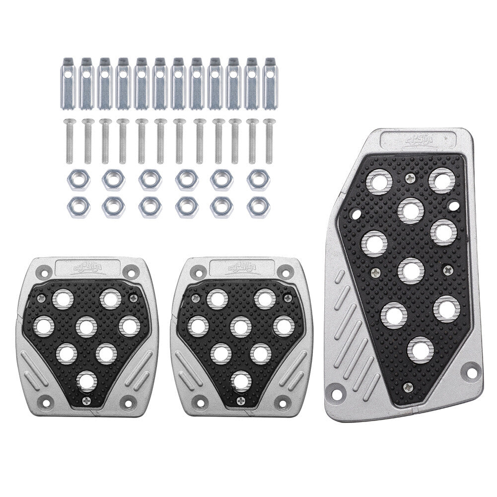 3x Nonslip Car Pedal Pads Auto Sports Clutch Brake Pad Cover Foot Pedals MT Car