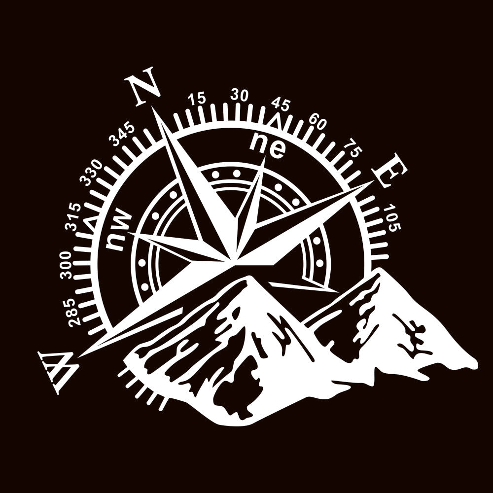 Mountain Compass Decal Sticker Car 4X4 Off Road Vinyl Decoration Waterproof