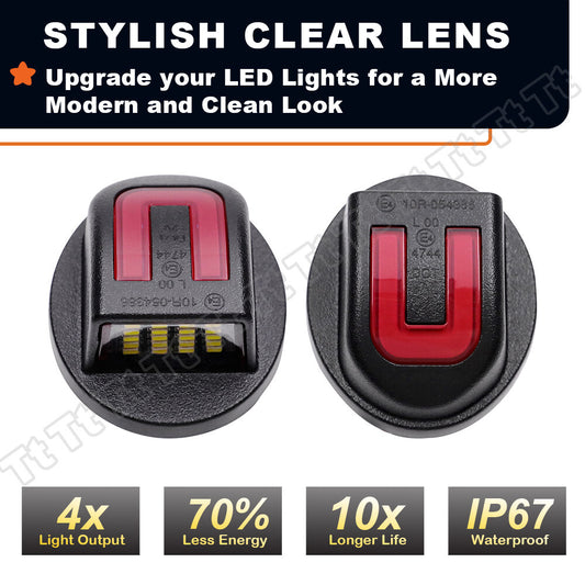2pcs LED license plate light tail assembly light for 1990-2014 for F150 F250 F350- v