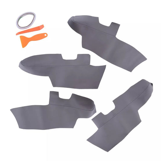 4pcs PU Leather Door Armrest Panel Cover Trim for Hyundai Santa Fe 2006-2012 New n