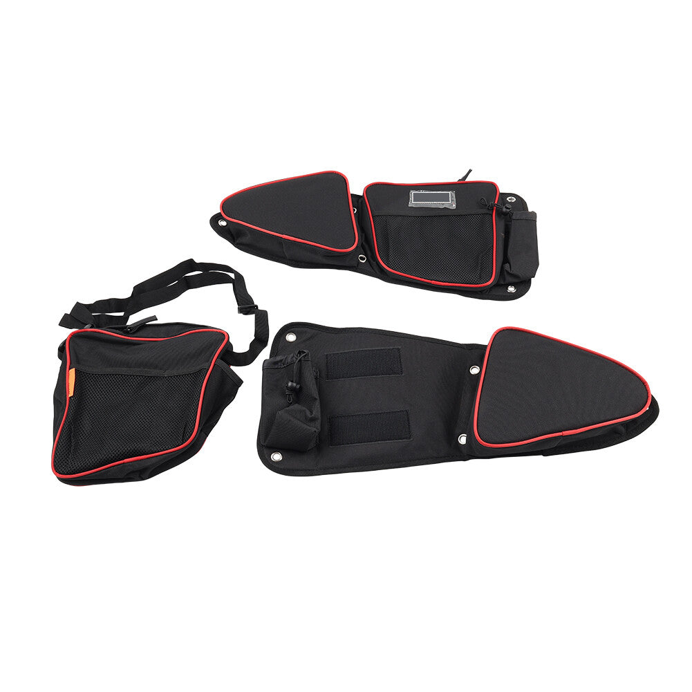 for Polaris RZR XP 4 1000 Turbo S 900 Front Side Door Storage Bags W/ Knee Pad