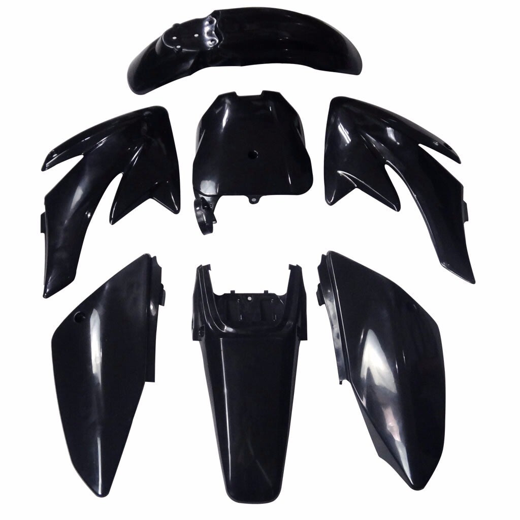 Plastic kit, fuel tank, and for seat for Honda cRF70 Pit bicycles 125cc, 140cc, and 200cc.