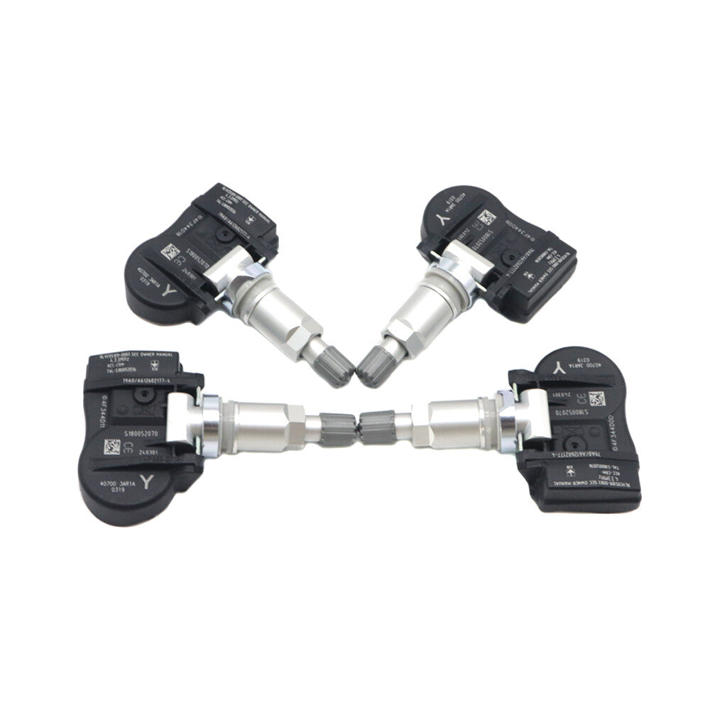 Four tire pressure sensors, 433MHz, 40700-3AR1A TPMS sensors, suitable for Nissan Versa SL