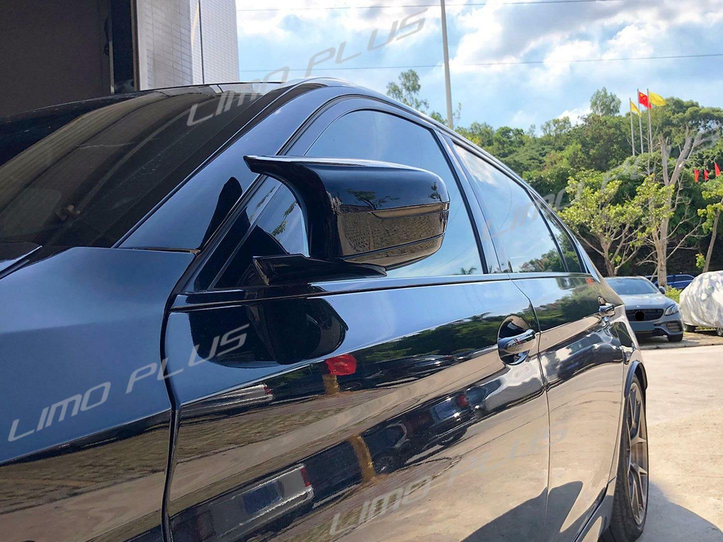 Gloss Black Side Mirror Cover Replacement for G30 G31 G11 G12 G14 G15 v