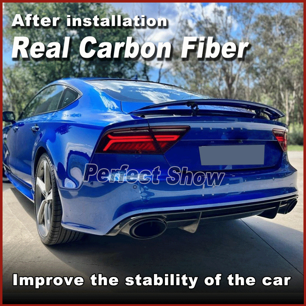 for Audi RS7 C7 Sportback 2014-2016 Dry Carbon Rear Bumper Diffuser Lip Spoiler