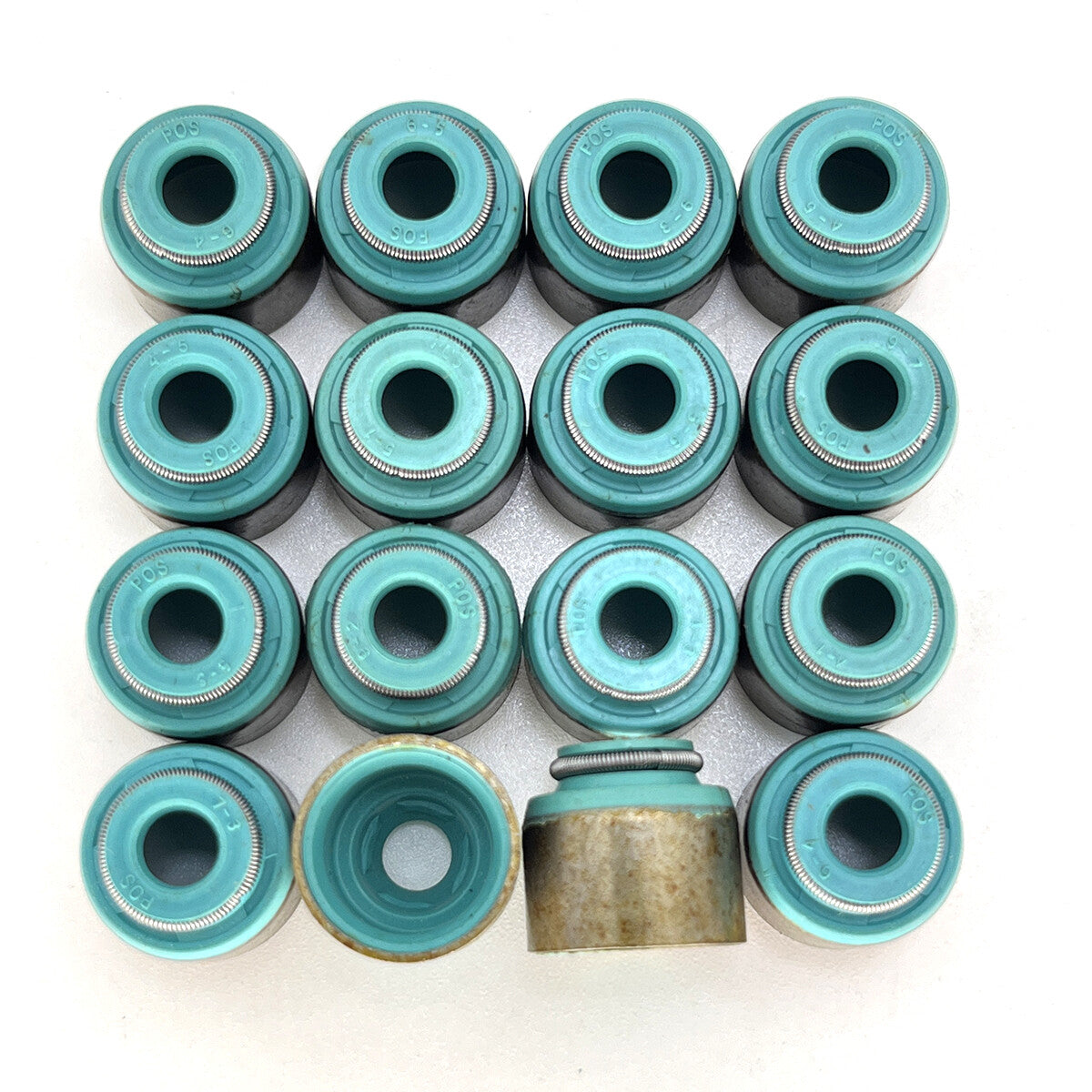 16PCS Intake  Exhaust Valve Stem Seals fits for 10-20 for Hyundai for Kia 1.4L 1.6L