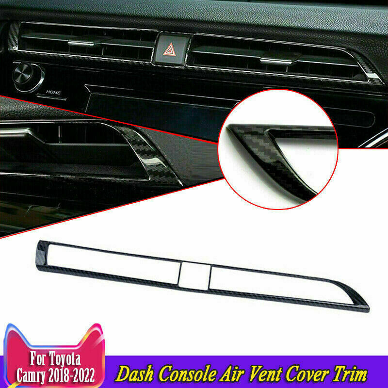 for Toyota for Camry 2018-2022 Carbon Fiber Inner Dash Console Air Vent Cover Trim