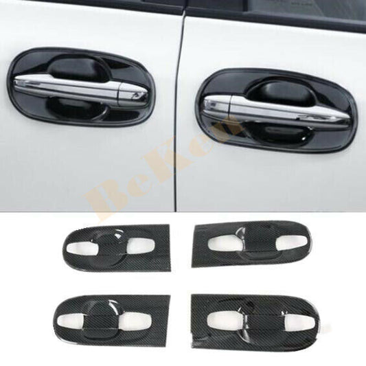 Fit for Toyot@a for Sienna 2016-2020 ABS Carbon Fiber Door Handle Bowl Cover Trim 8X n