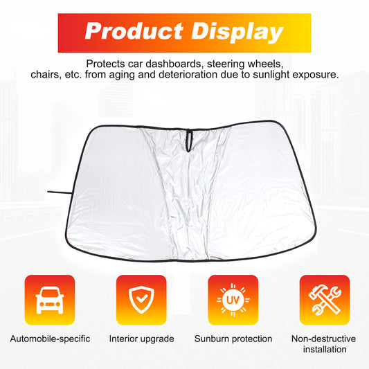 Foldable UV heated windshield sun visor for Subaru Inland 2022 - 24 - n