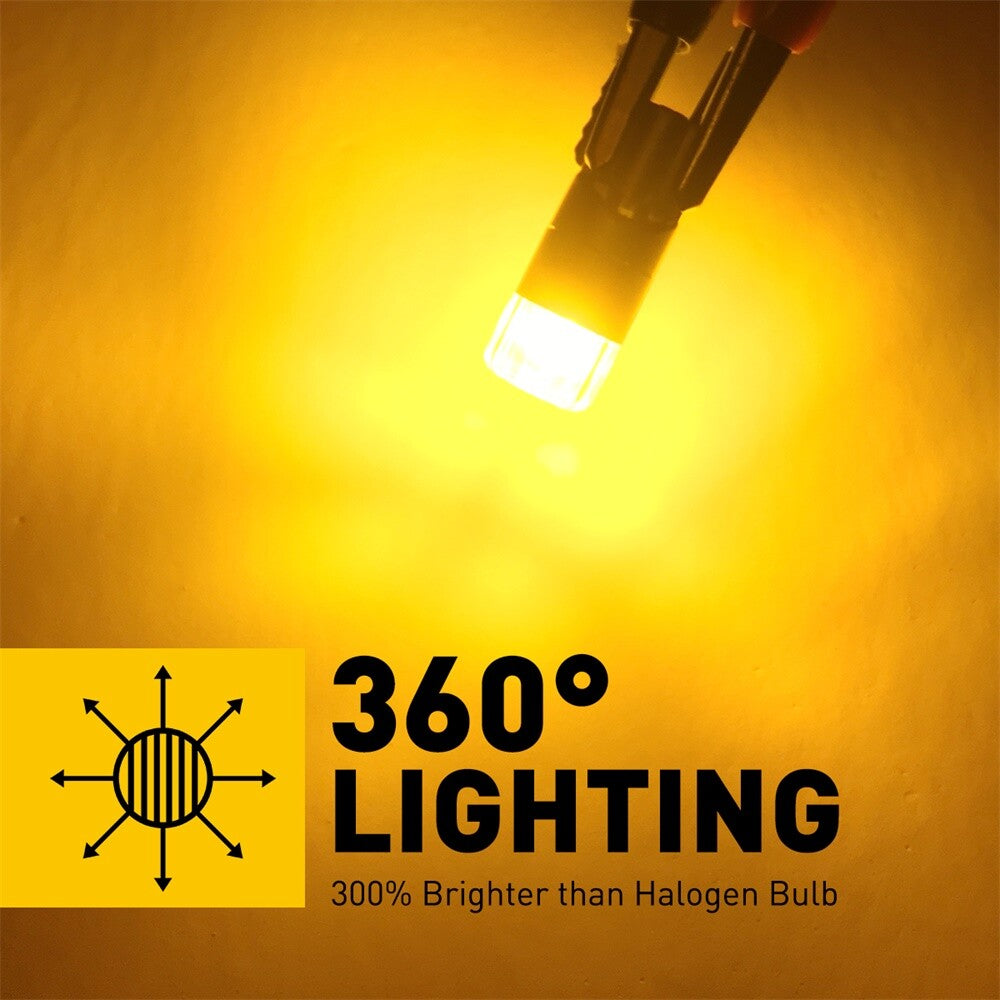 Yellow 100% bulb AUXITO W5W T10 side light bulb LED error no CAN bus xenon B