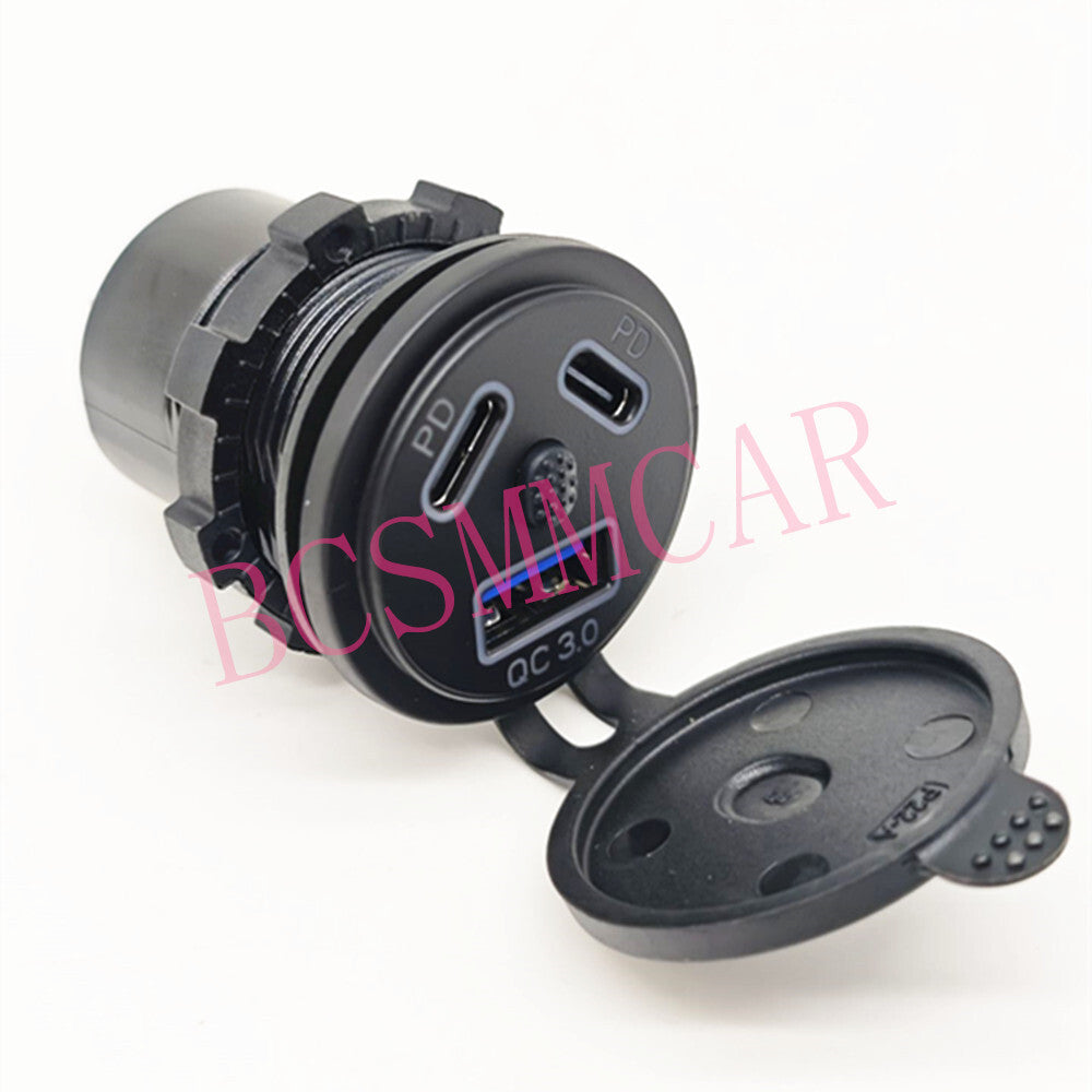 Charge Adapter Phone Fast Charging Power Outlet 2PD USB For Car Motorcycle Boat