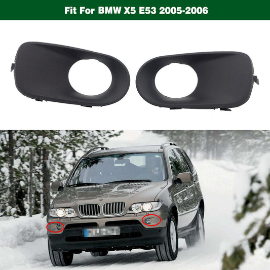 Front Fog Light lamp Cover Bezel Trim Left +Right Side for BMW E53 X5 2005-2006