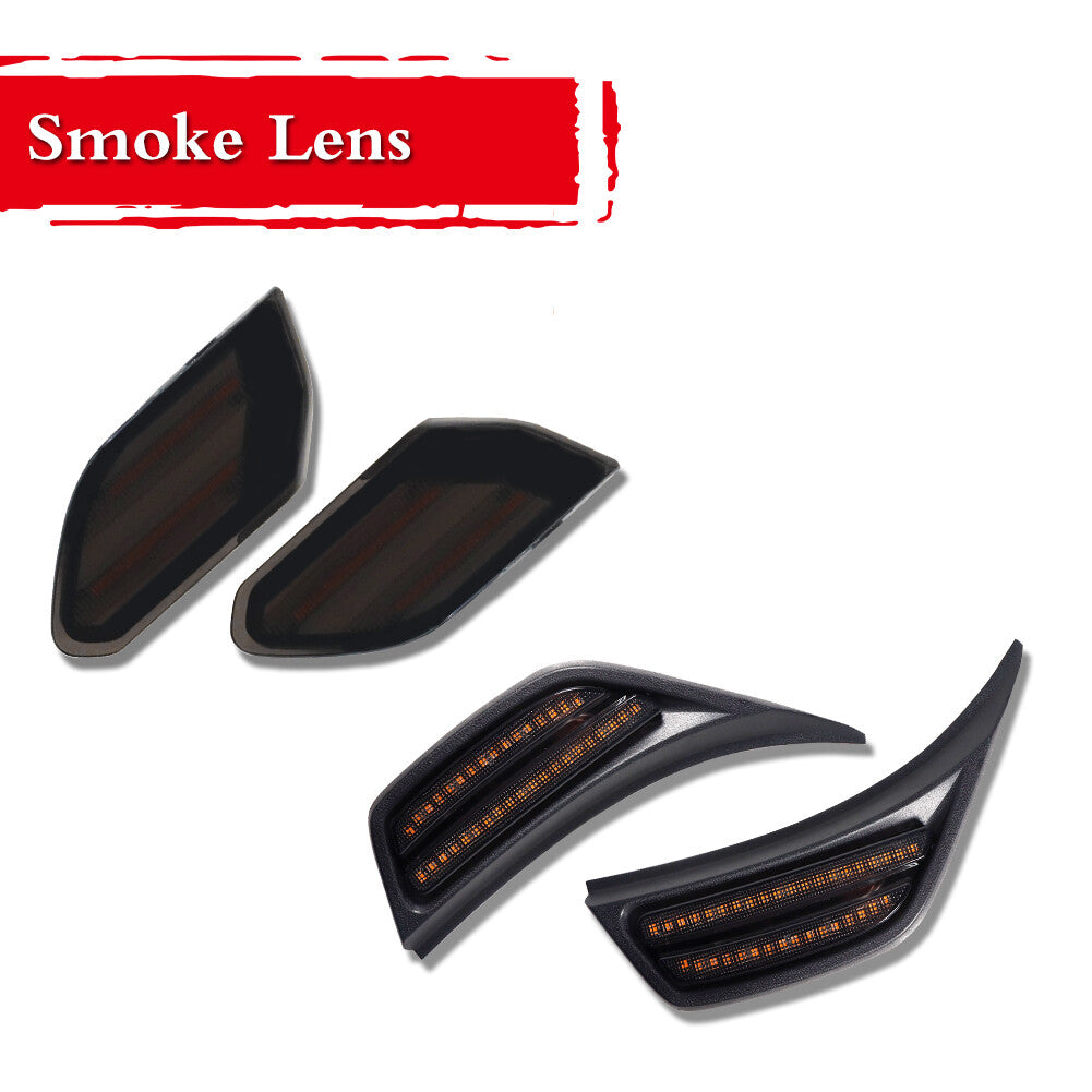 4-pack of dual-row amber LED front bumper side marker lights for Jeep for Wrangler 18-20 Q