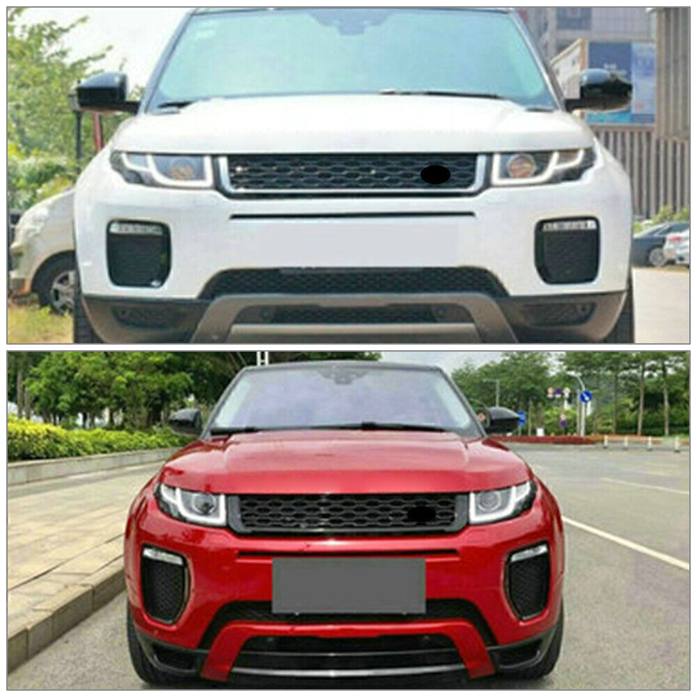 Upper Front Grille Grill for Range Rover Evoque 2010-15 2016 2017 2018 Black Car