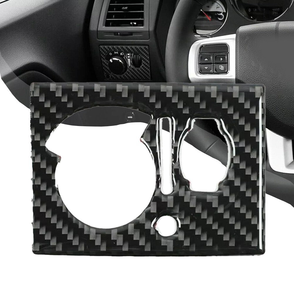 Carbon Fiber Front Headlight Switch Decor Cover Trim for Jeep 2011-2020 v