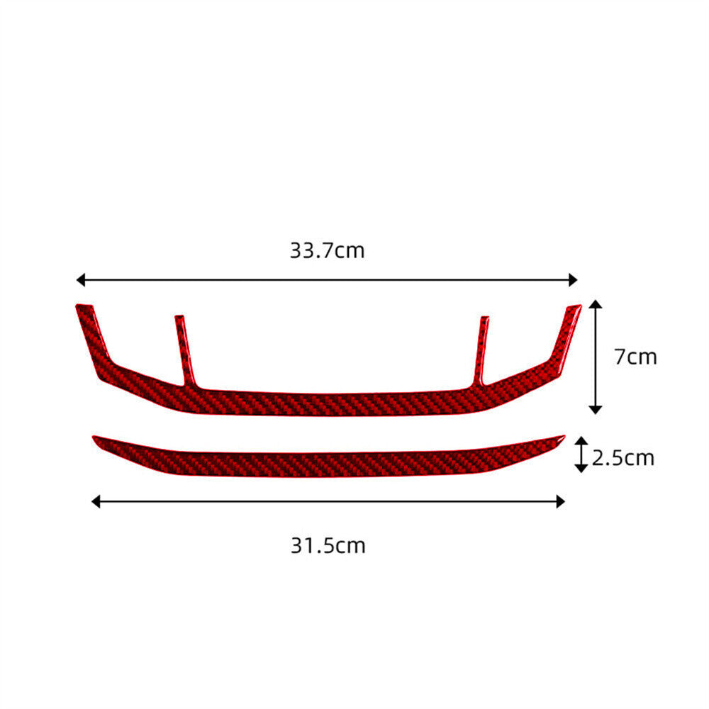 Red Carbon Center Console Air Condition AC Panel Trim for Honda Accord 2013-2017