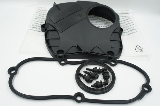The timing chain cover with washer is suitable for Audi and for VW 2.0T and 1.8T engines. (06H103269H-) Q
