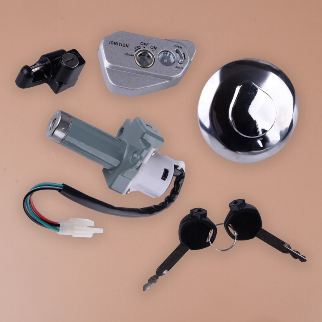 Ignition Switch with 2 Keys Lock Assembly Fit for Hawk 250 Dirt Pit Bike Acc Q