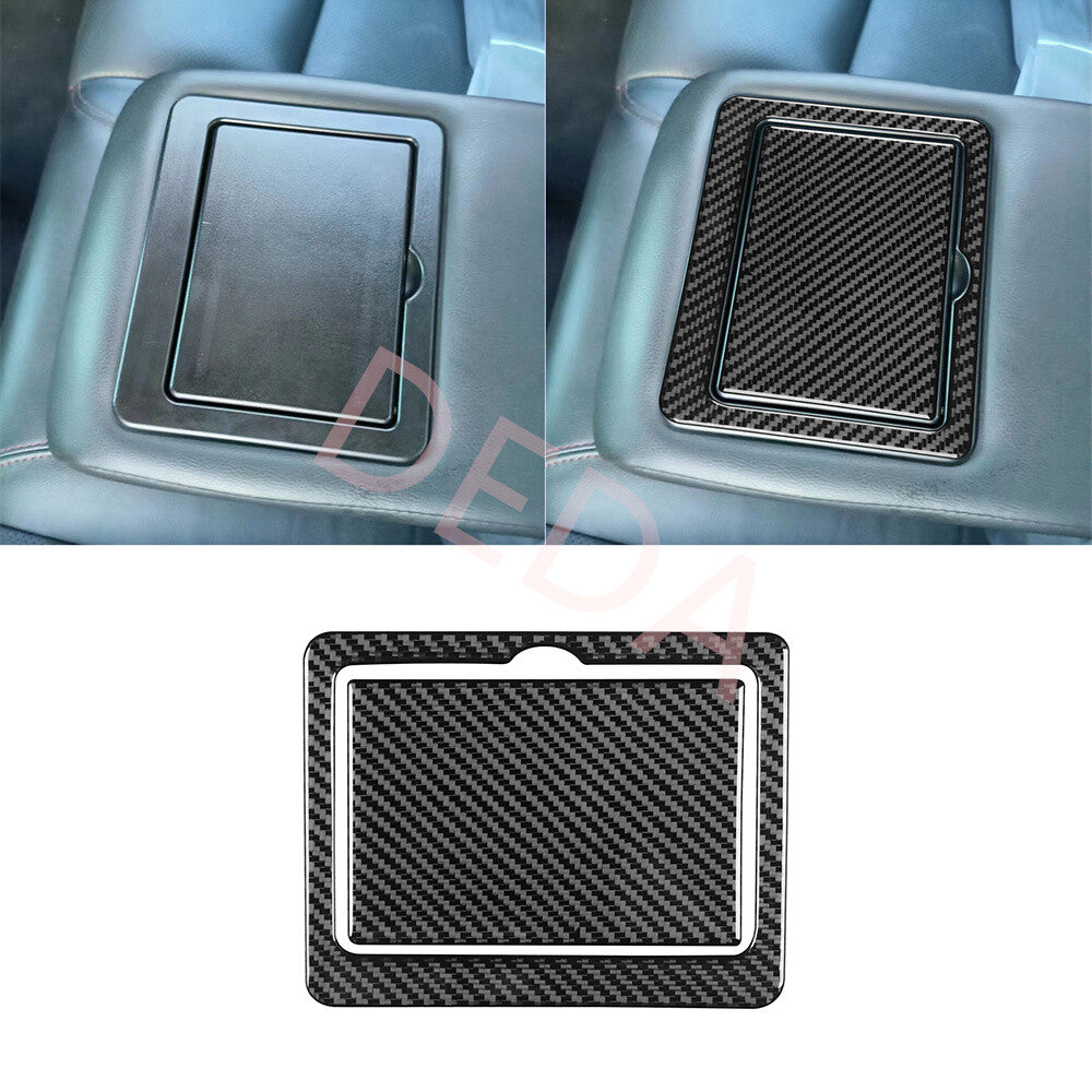 Carbon Fiber Rear Water Cup Holder Panel Cover for Nissan Altima Teana 2013-2018