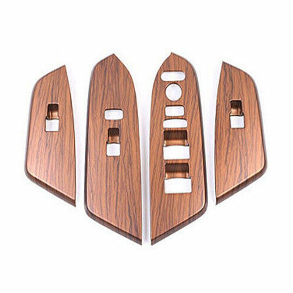 4x for Honda CR-V CRV 2017-2022 Peach Wood Grain Window Switch Panel Cover Trims n