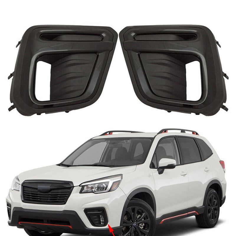 1 Pair for Subaru Forester SK 2019-2021 Front Bumper Fog Lamp Frame Cover Cap v