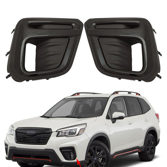 1 Pair for Subaru Forester SK 2019-2021 Front Bumper Fog Lamp Frame Cover Cap v