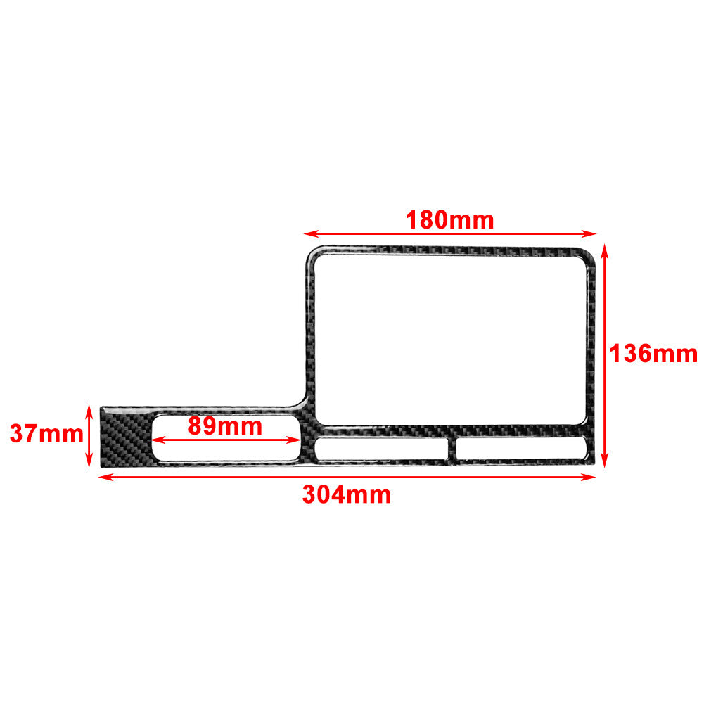 LHD Car Auto GPS Navigation Panel Cover Trim for Nissan GTR R35 2008-2016 Black